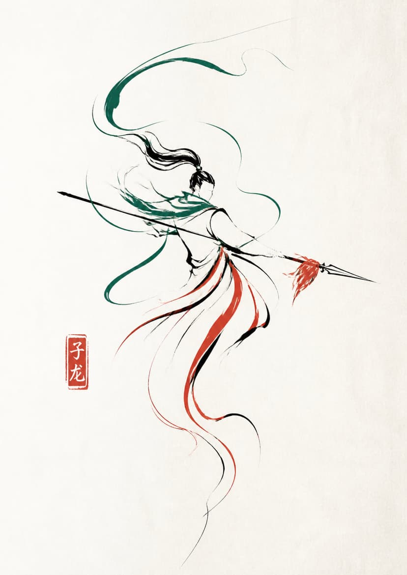 Zilong Abstract Line Art Painting