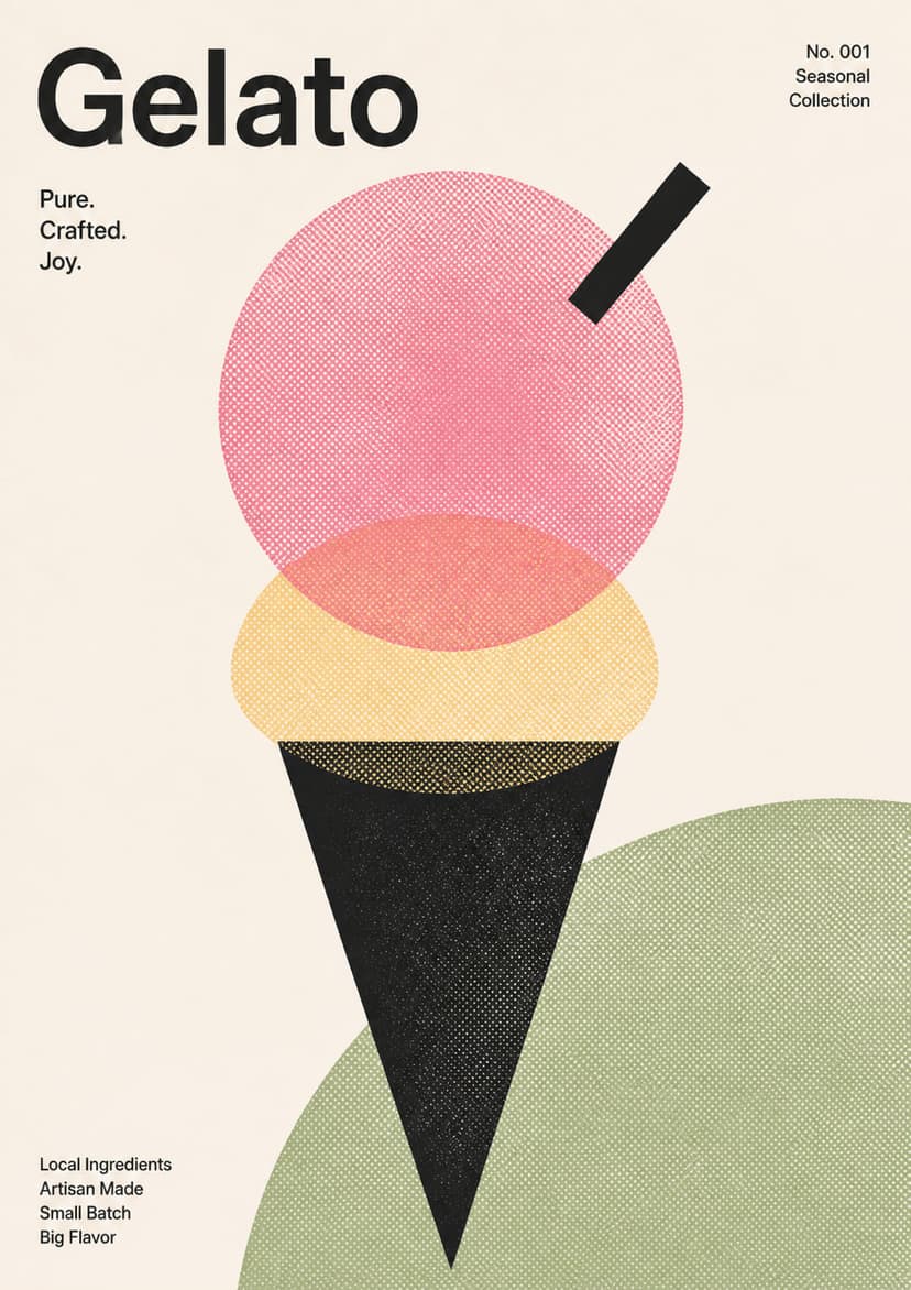 Gelato -- Minimalist Abstract Poster Design Generator
