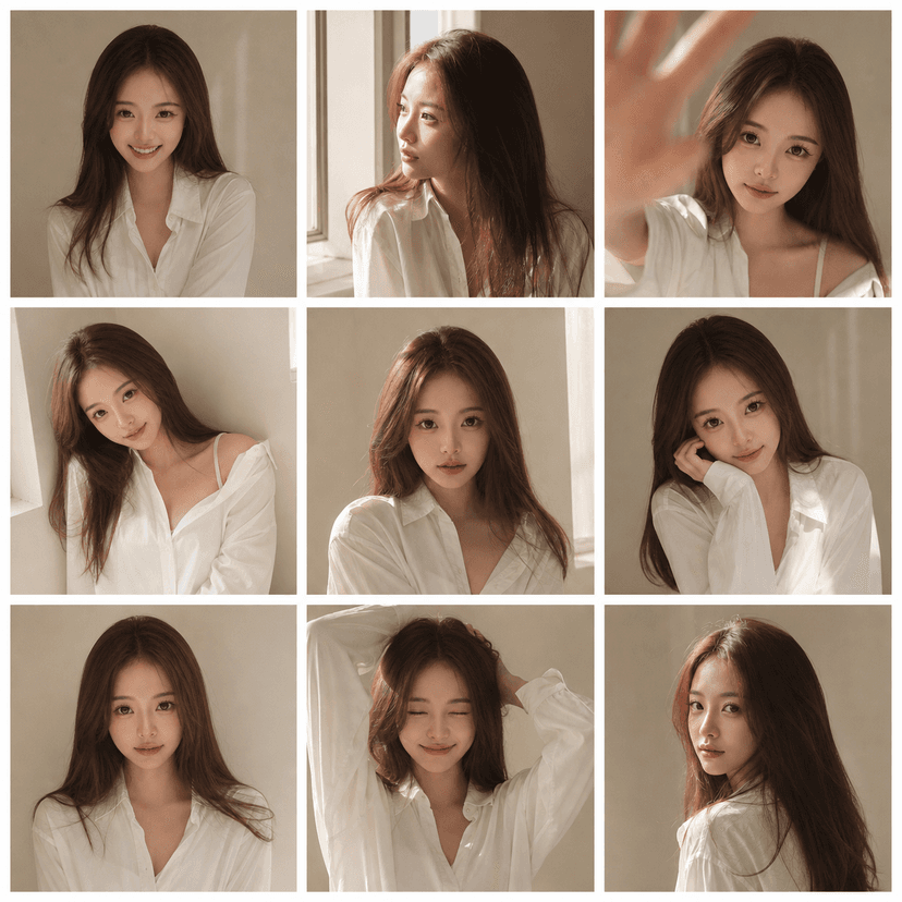 A Nine-Grid Celebrity Photo Series with You as the Star